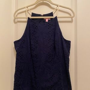 Lilly Pulitzer navy structured tank top size 12
